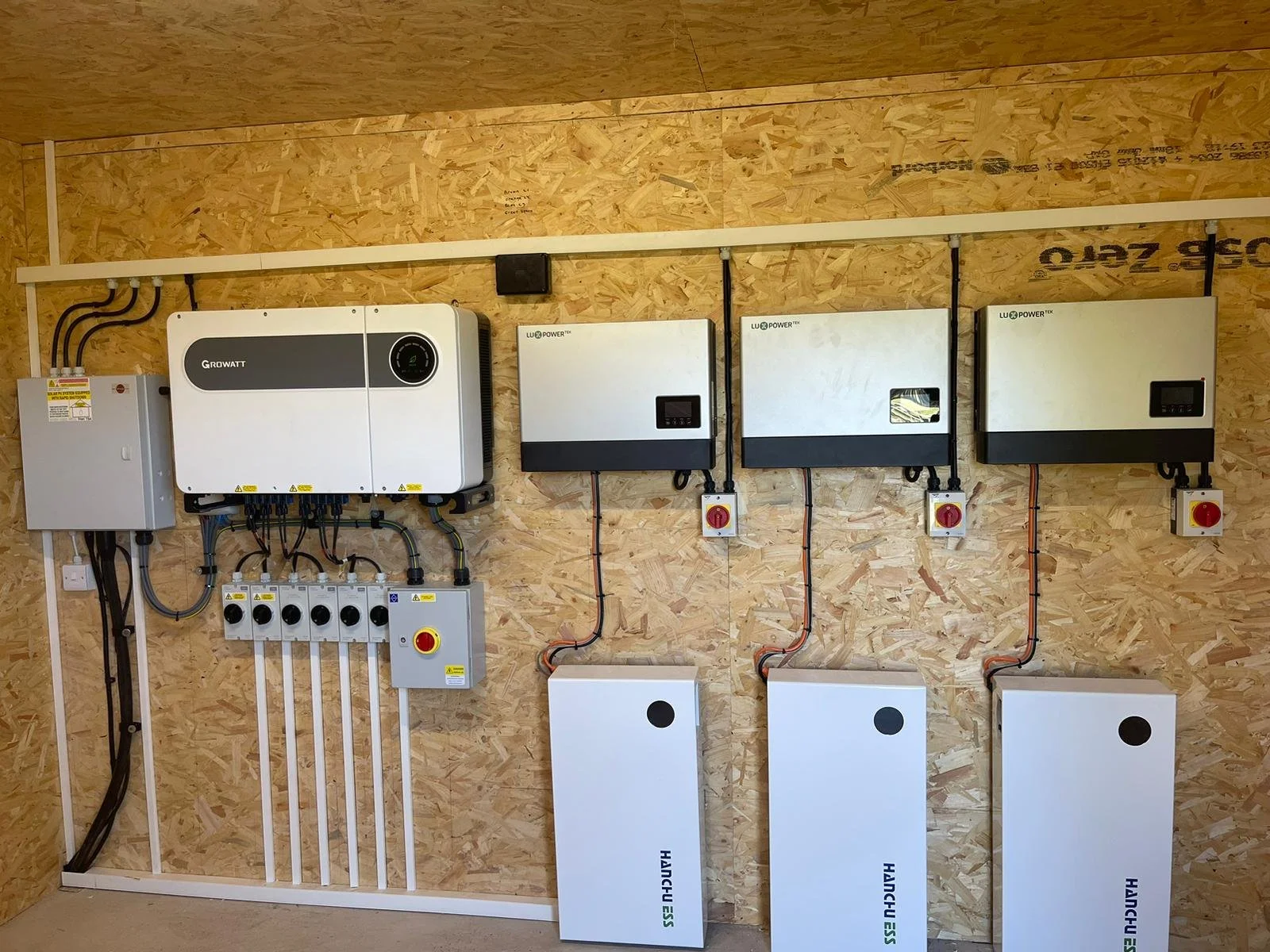 Commercial battery storage system installed by P4 Solar to store excess solar energy and improve energy efficiency for businesses.