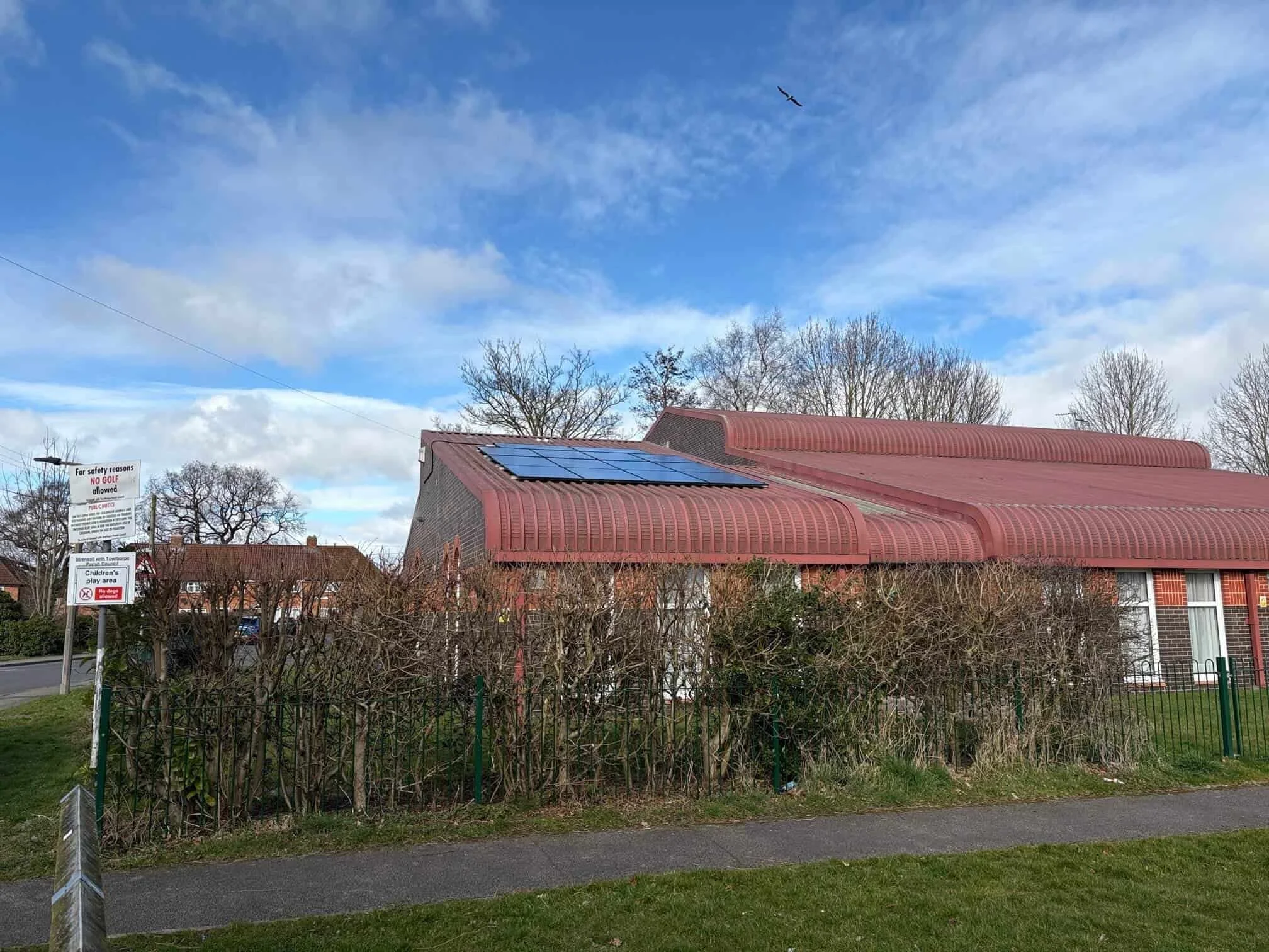 Residential Yorkshire property with solar panels and battery