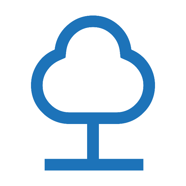 Blue tree icon