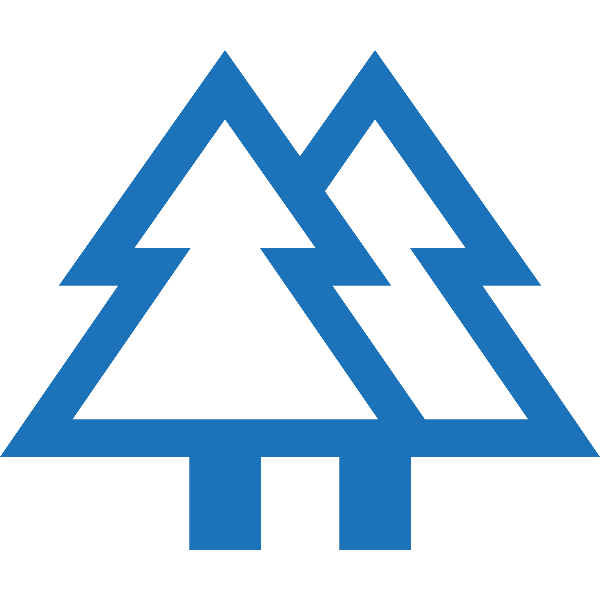 Blue tree icon