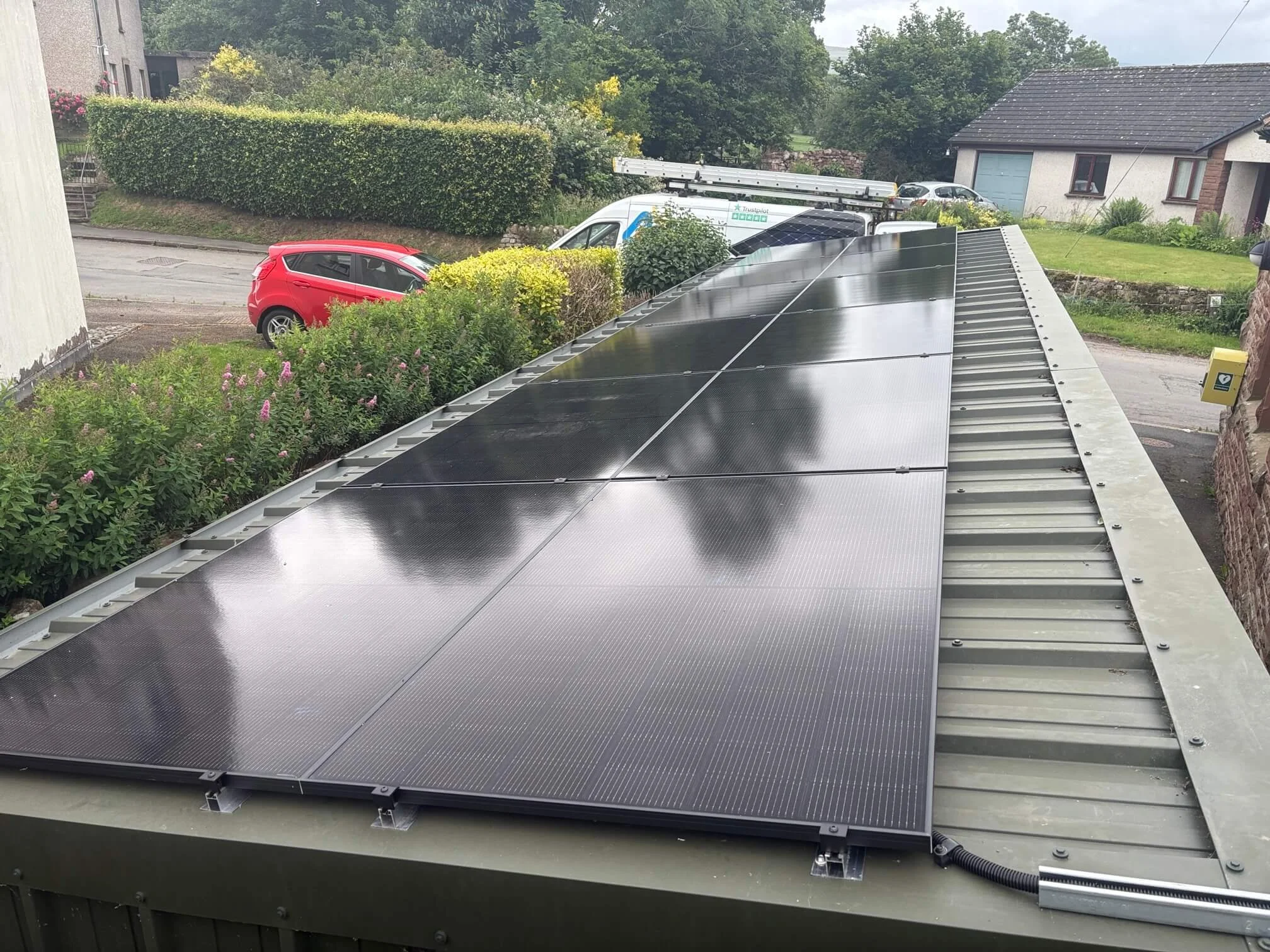 Renewable energy project at a village hall in rural England