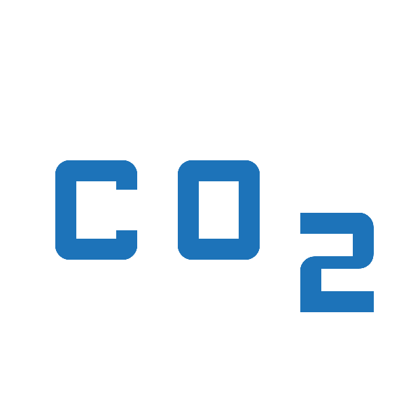 Blue CO2 icon