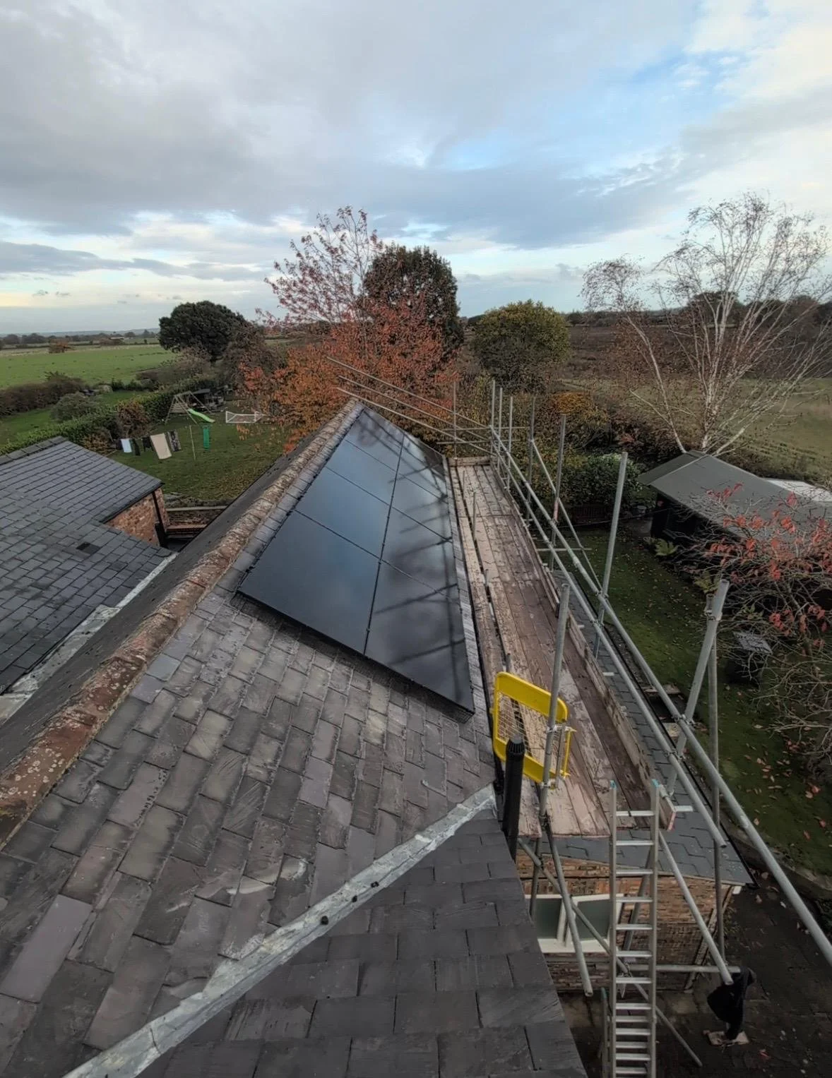 House with roof solar panels installed by P4 Solar