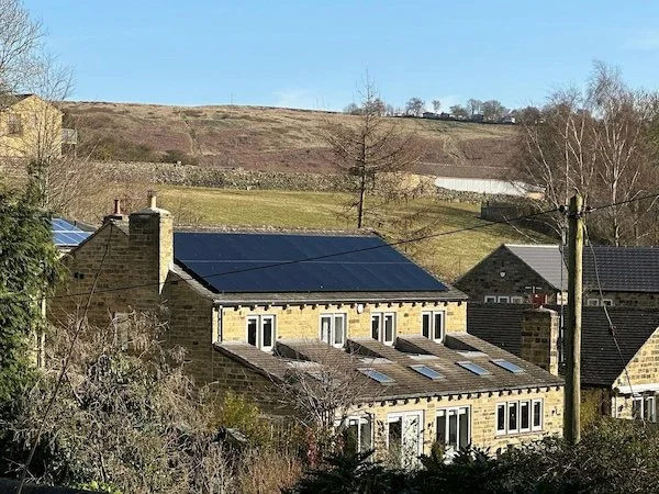 Residential rooftop solar installation completed by P4 Solar on a countryside property.