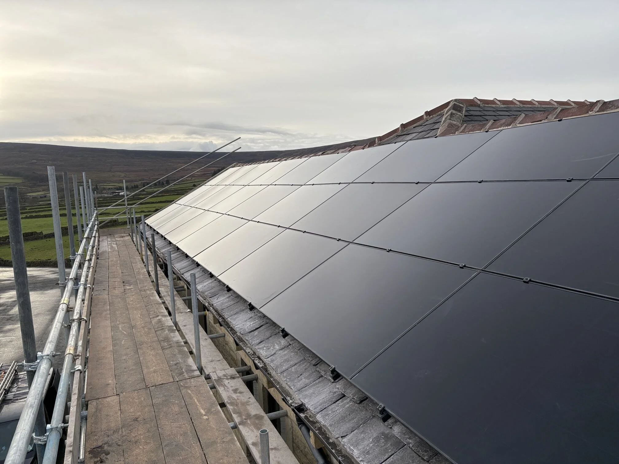 Commercial in-roof solar installation in Huddersfield