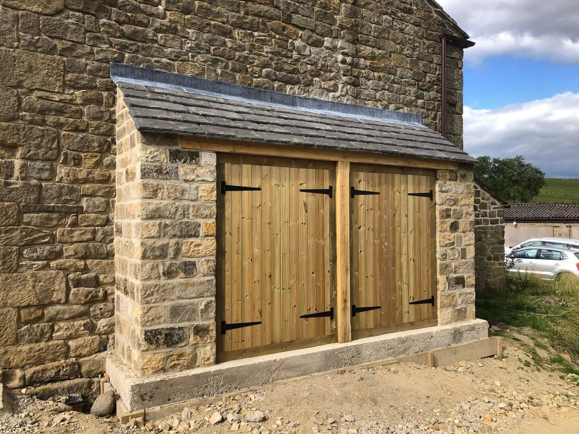 Solar battery enclosure at farm in Ripon