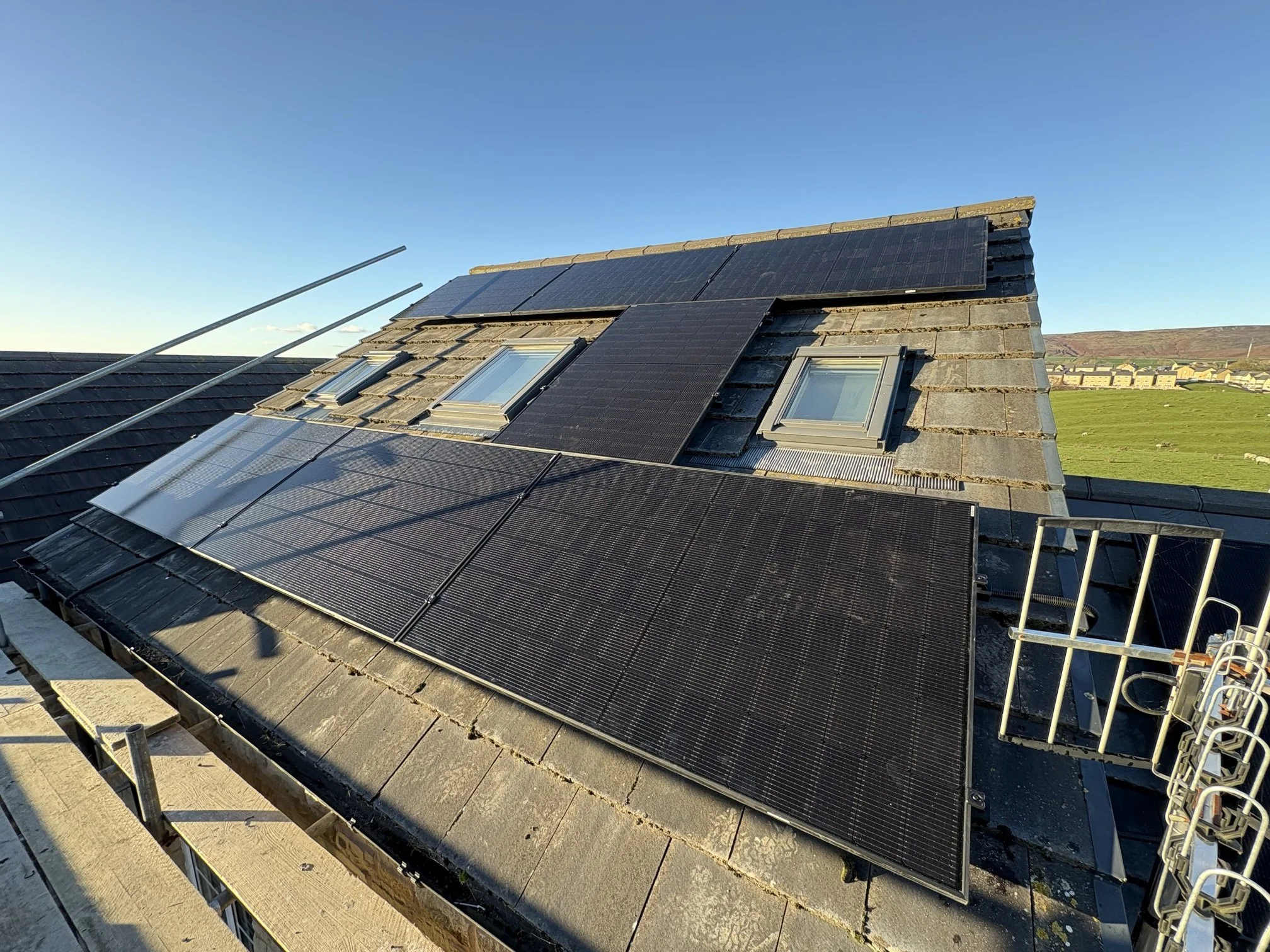 In-roof solar panel installation on residential property