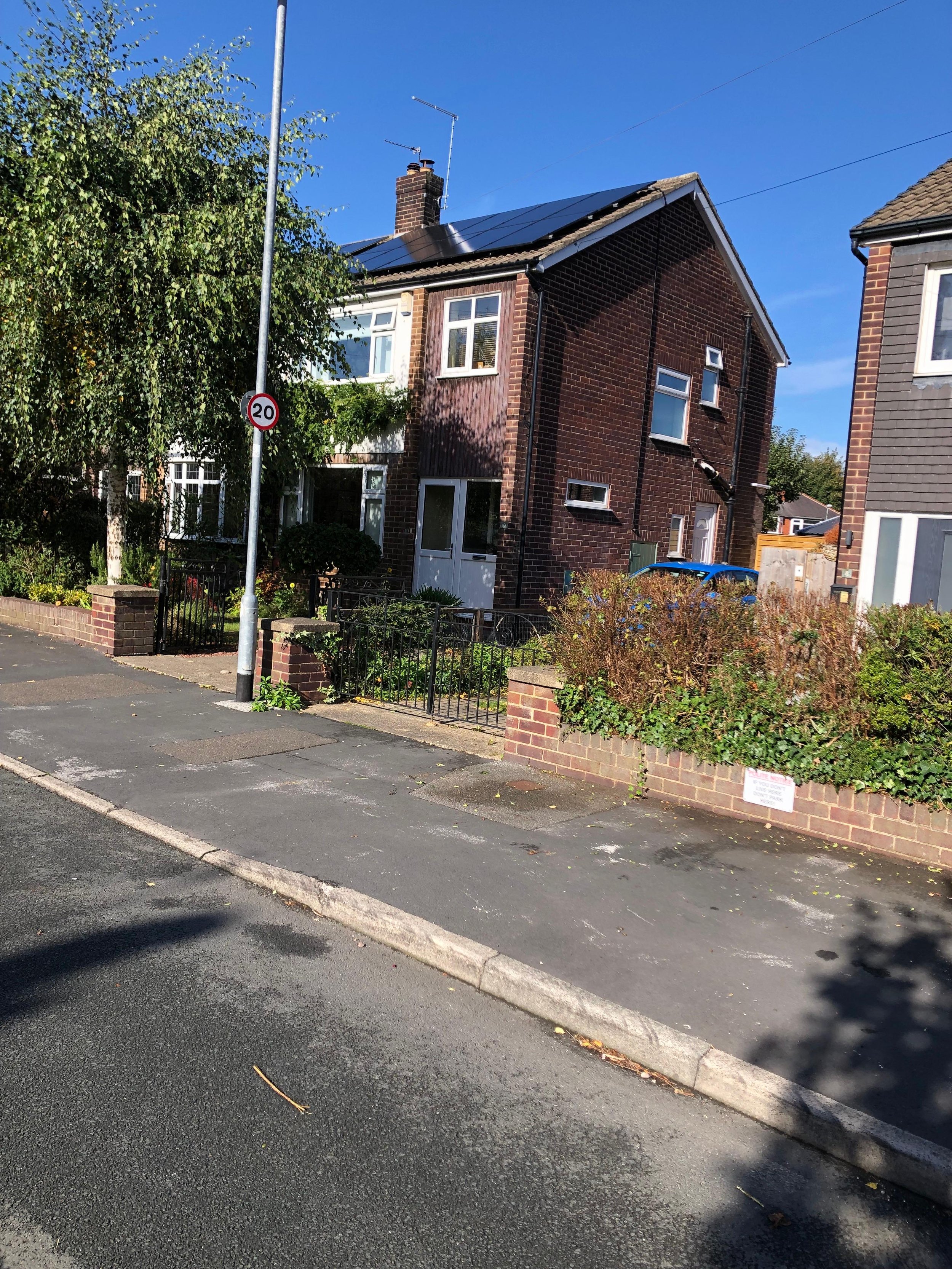 Residential property in Castleford with in-roof solar panel installation