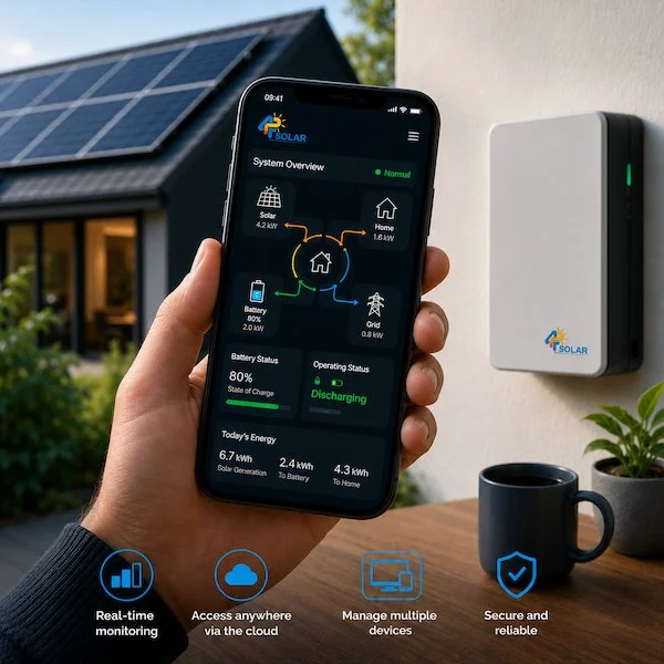 P4 solar app monitoring dashboard