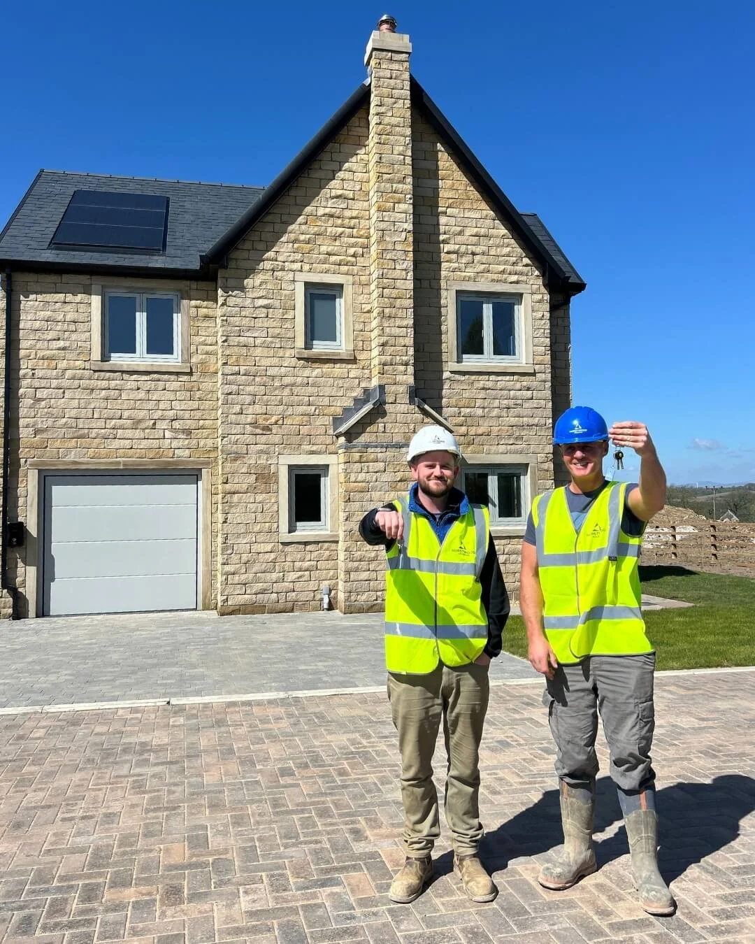 New housing development with in roof solar panels