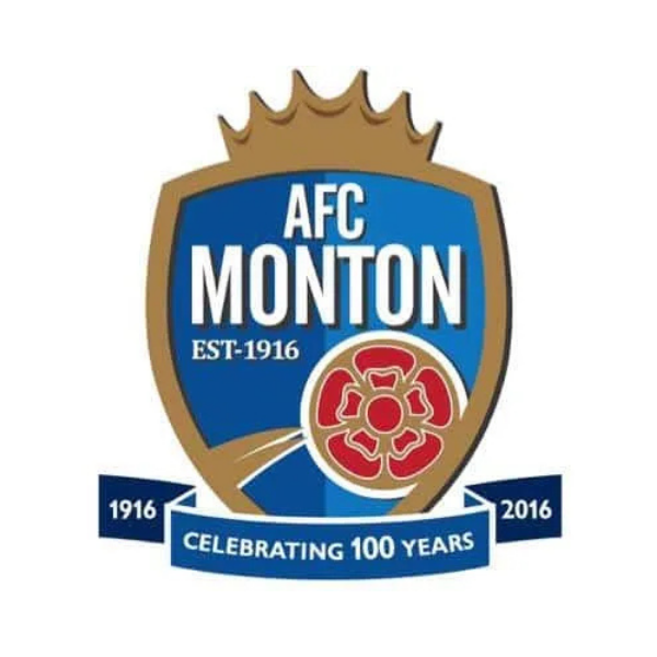 AFC Monton football club logo and community partnership supported by P4 Solar
