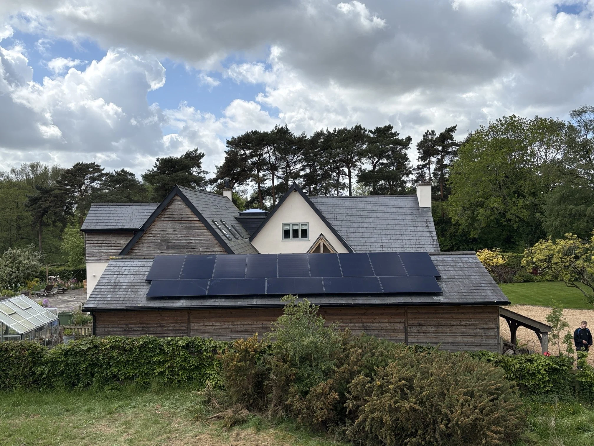 Residential solar panel installation in Ripon on a countryside home generating clean renewable electricity