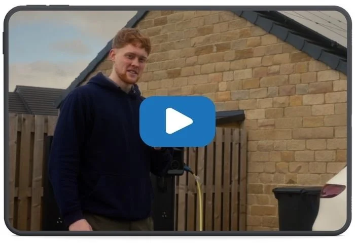 Thumbnail for Myth Buster video explaining whether solar panels work on roofs that are not south facing, showing a P4 Solar installer outside a home with rooftop solar panels.