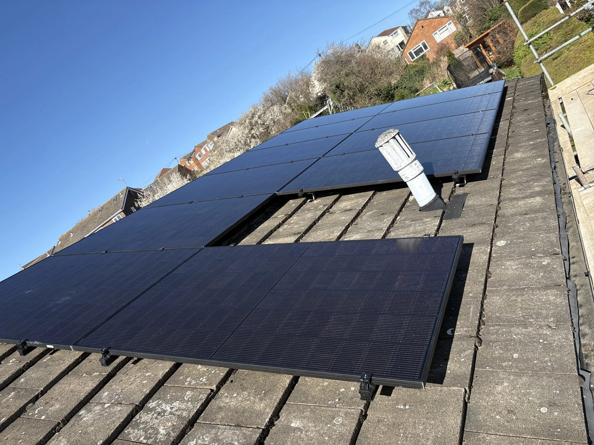 Rooftop solar panels installed on a property in Ripon to reduce energy bills