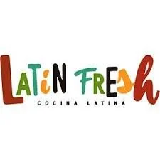 Logo for La Latina Cocina Latina with colorful text.