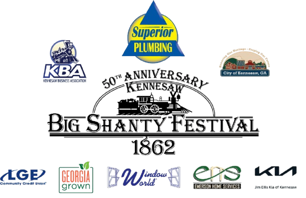 Collection of logos representing various companies and organizations, including Superior Plumbing, KBA, and others, surrounding a central graphic for the 55th Anniversary of the Kansas City Bridal Festival in 2022.