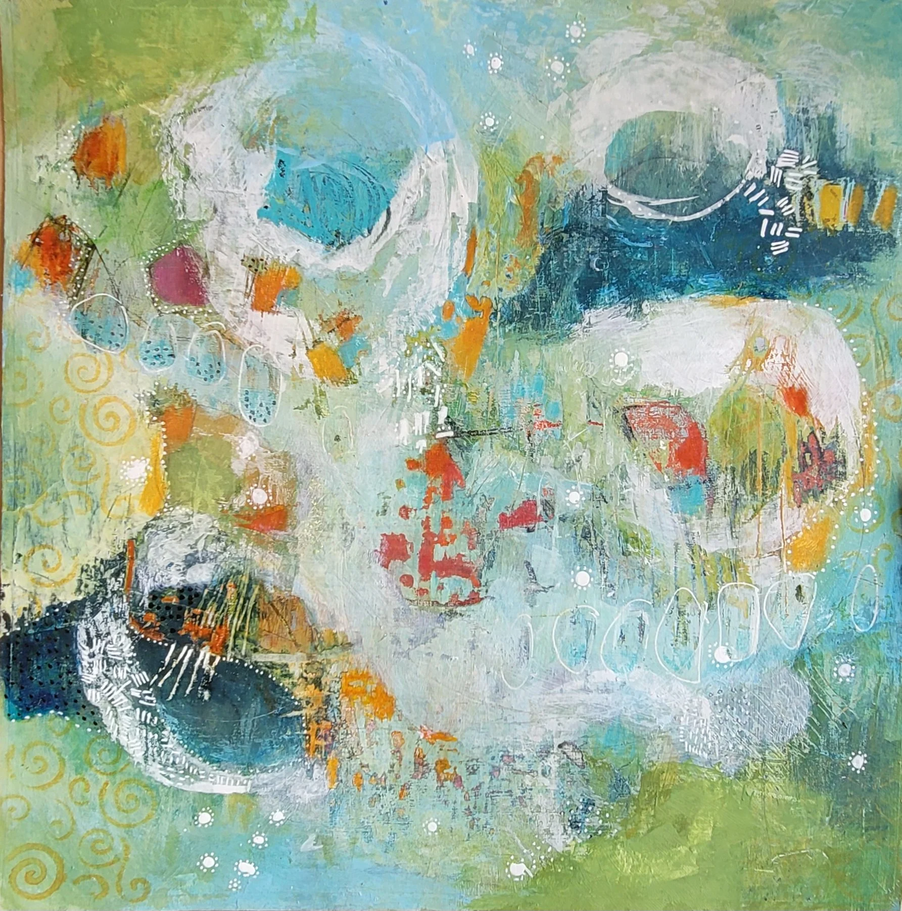 A Lot on My Plate
12" x 12" x 1.5" 
acrylic on panel
$300 USD