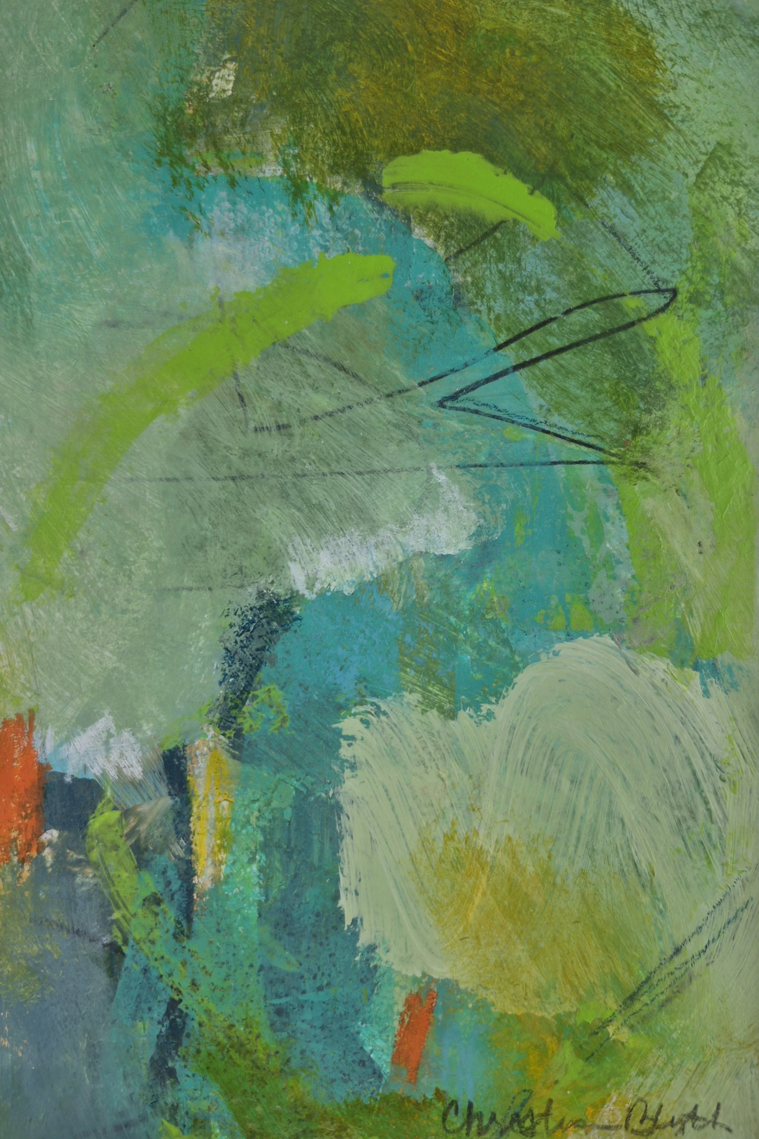 Cool Breeze 
 7" x 5" x 1.5"  
acrylic, matted and framed
 $195 USD