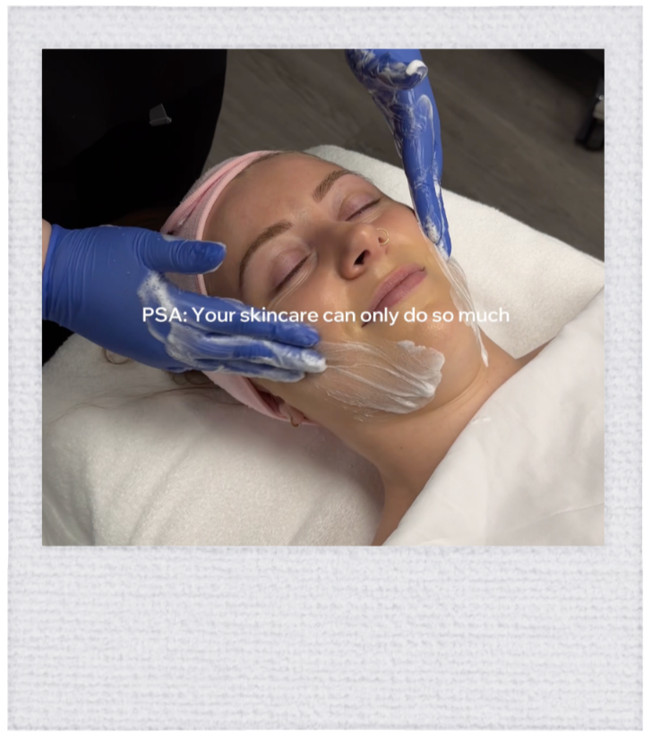 Women recieving a facial