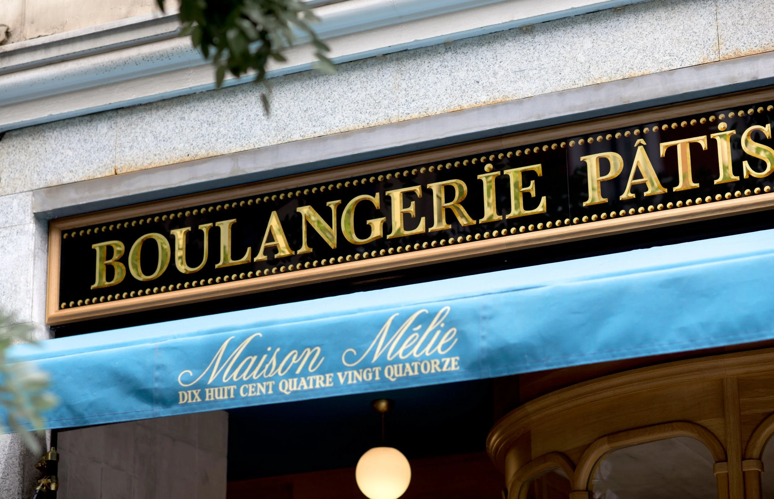 Maison Melie rotulos pan de oro elegantes estilo Francés