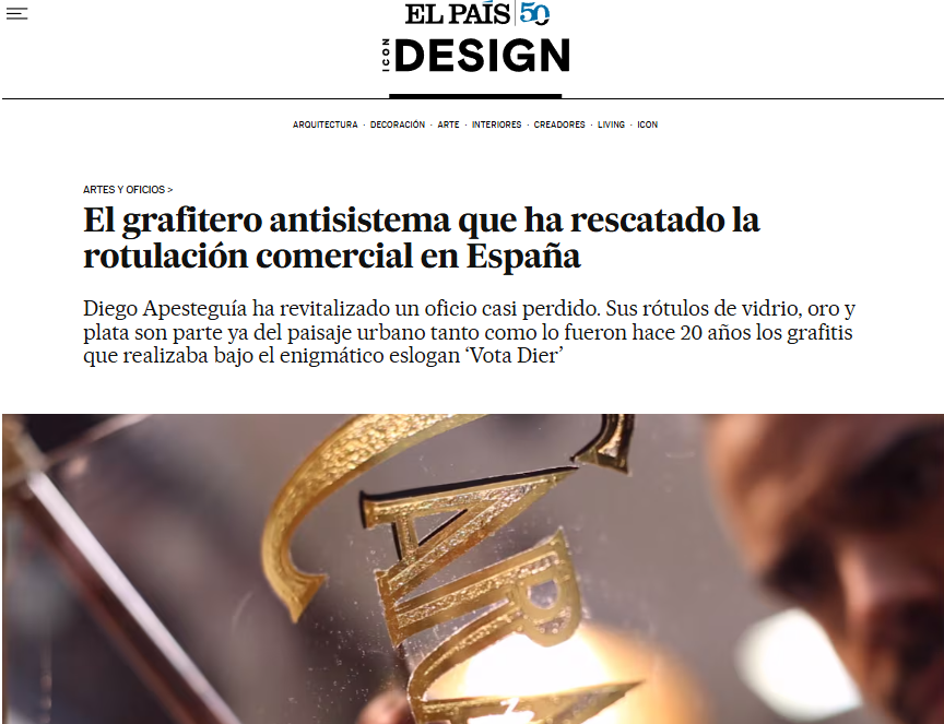 El grafitero antisistema que ha rescatado la rotulación comercial en España: En ICON DESIGN de EL PAÍS