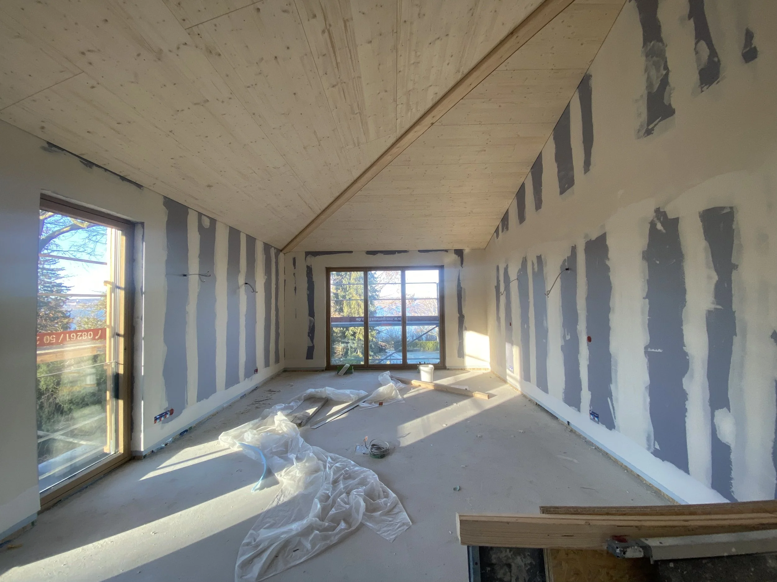 abgehängte Holzdecke 