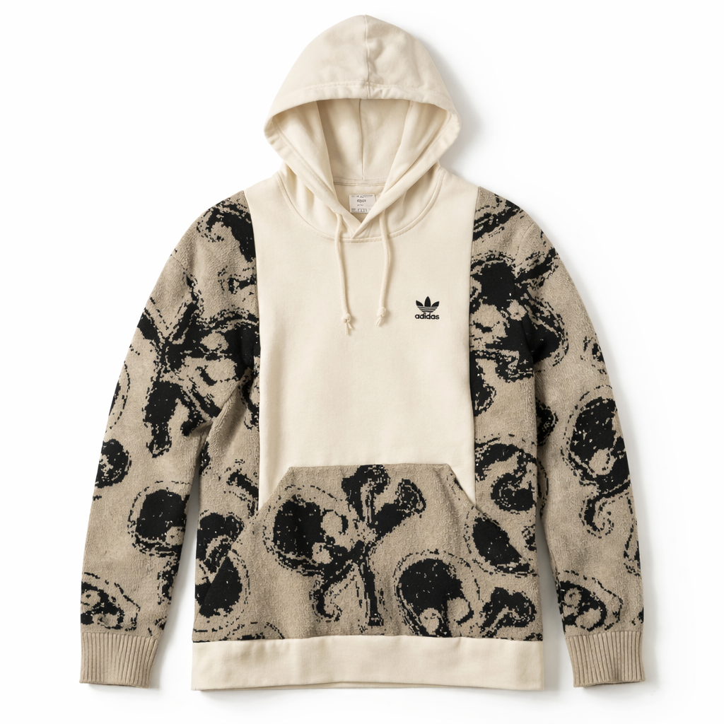 Upcycled Adidas Skulls Hoodie