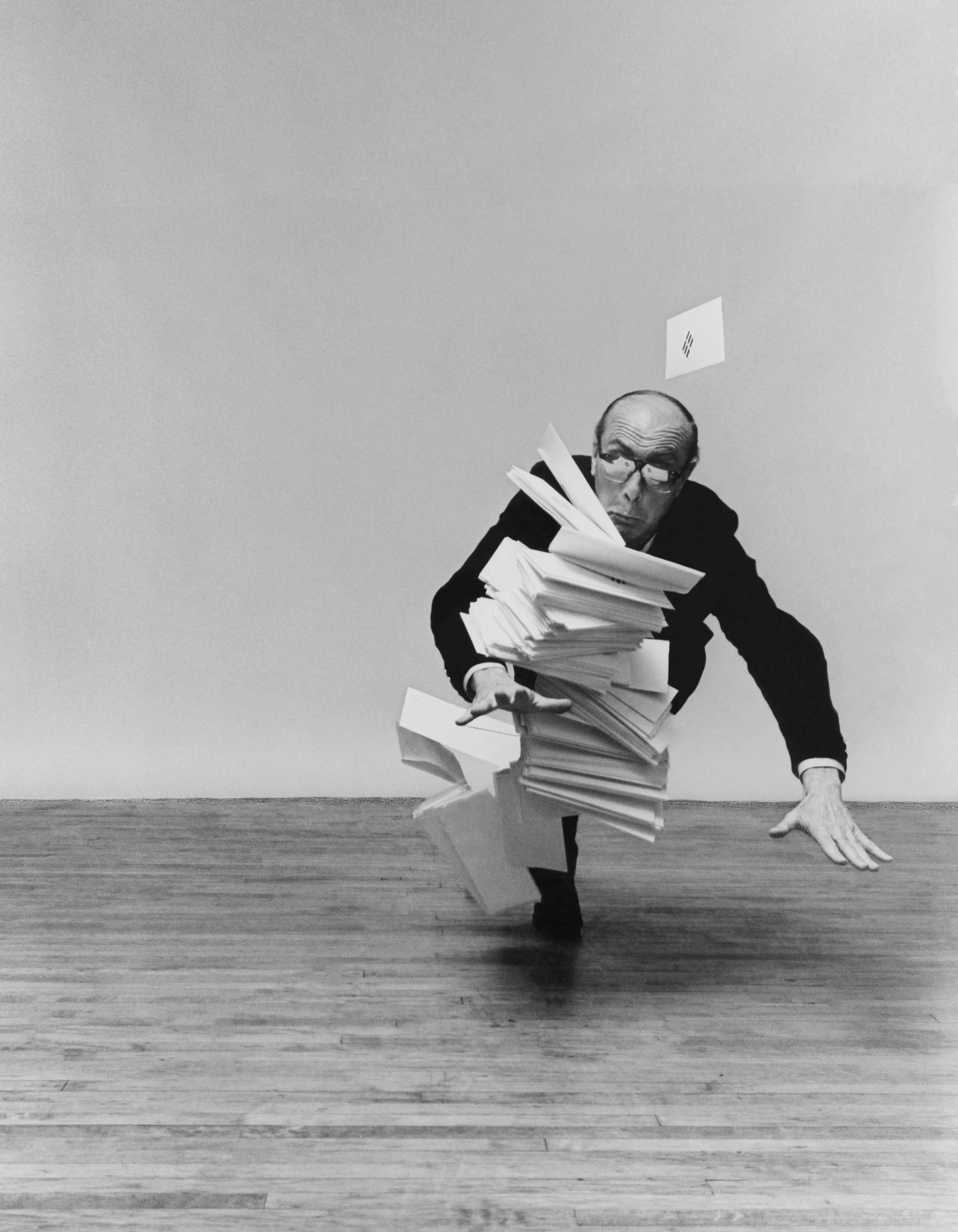 Falling Down Man Series 1979 | Collaboration with Vincenzo Agnetti 