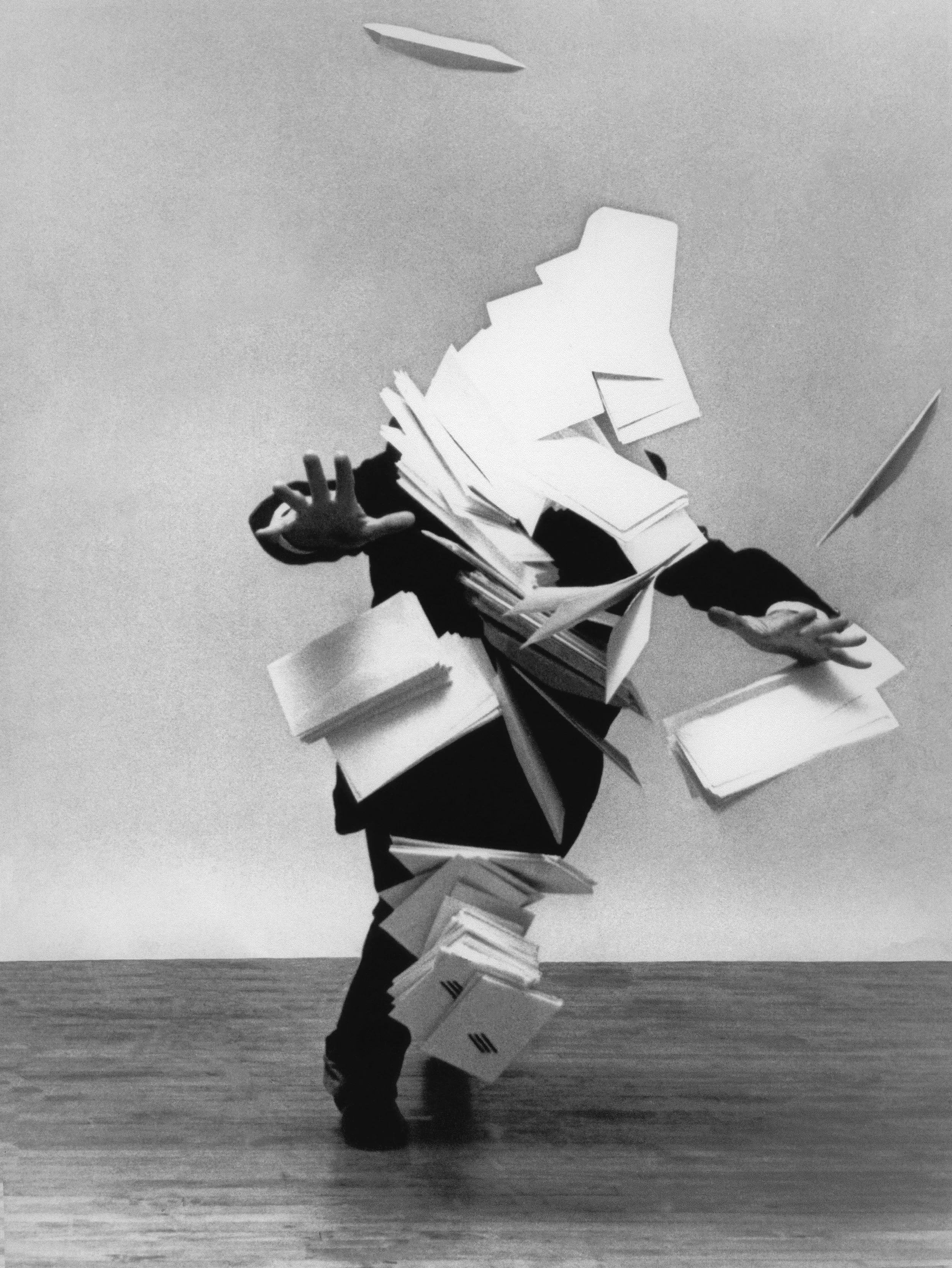 Falling Down Man Series 1979 | Collaboration with Vincenzo Agnetti 