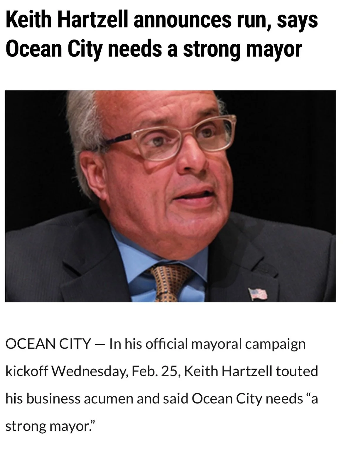 Our community is blessed with strong values that keep families coming back for generations, but we face new challenges that need a strong mayor to tackle them head-on. 

I&rsquo;m ready to bring my experience, leadership, and business acumen to make 