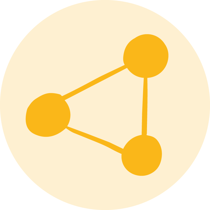 Yellow circle with black background