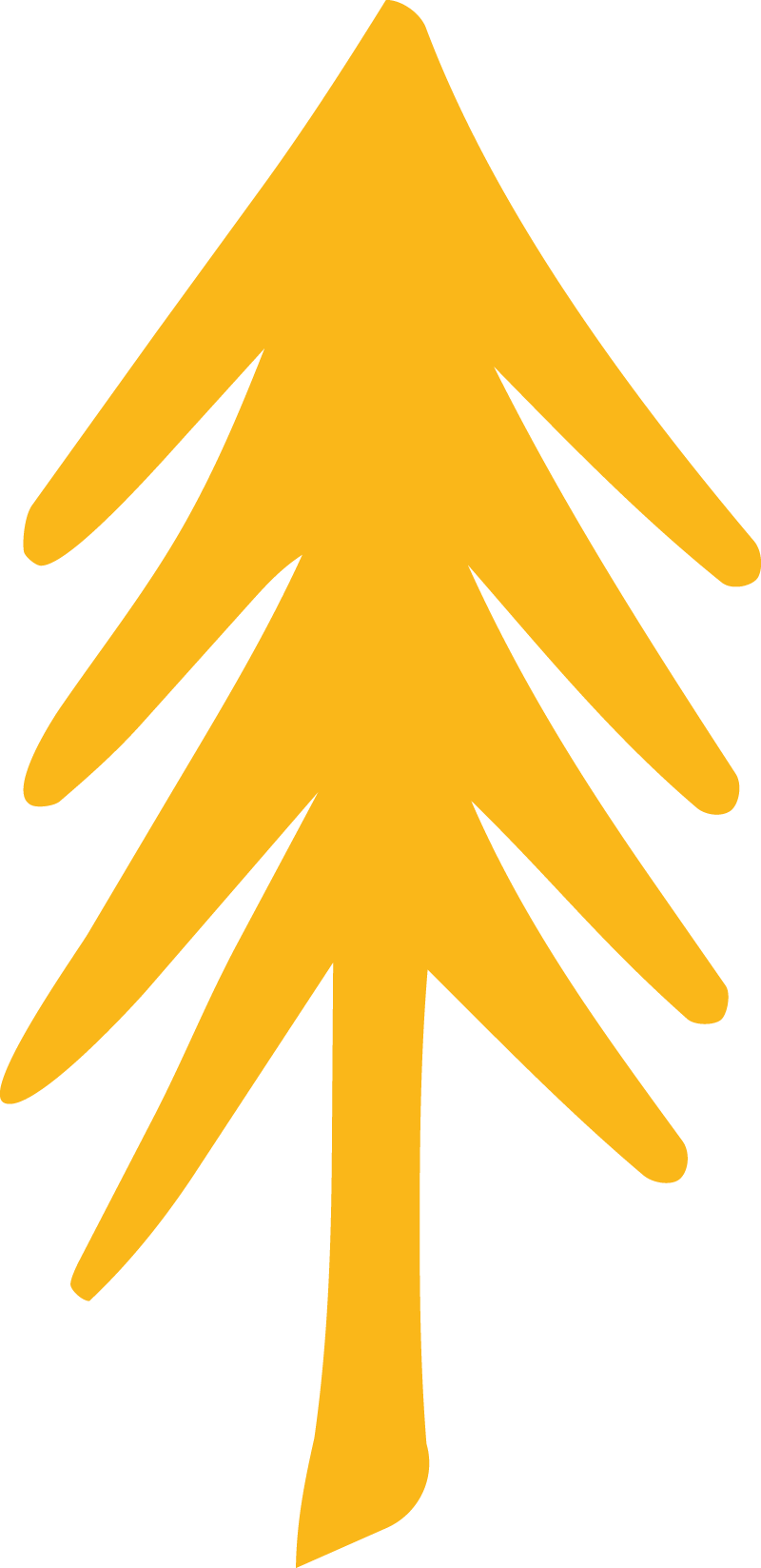 A stylized yellow arrow pointing upward.