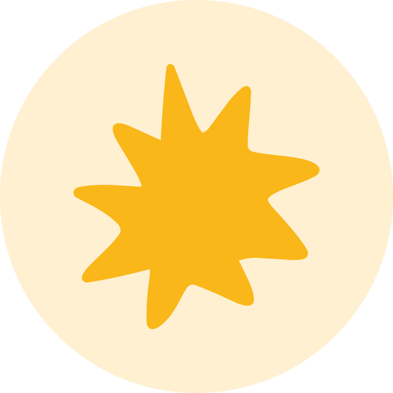 Golden yellow circle on black background.
