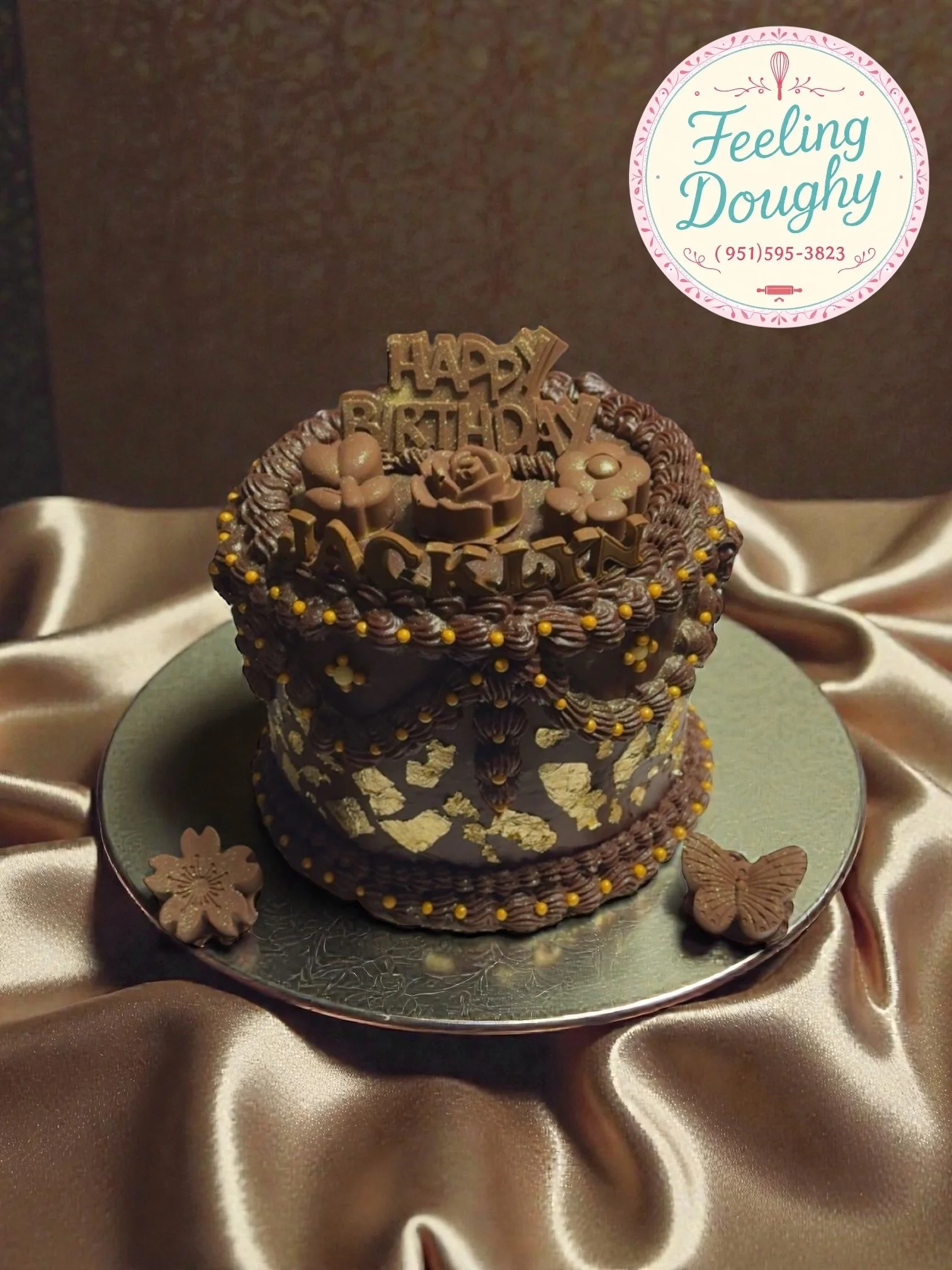 6” Dubai Chocolate Cake Serves 8 to 12