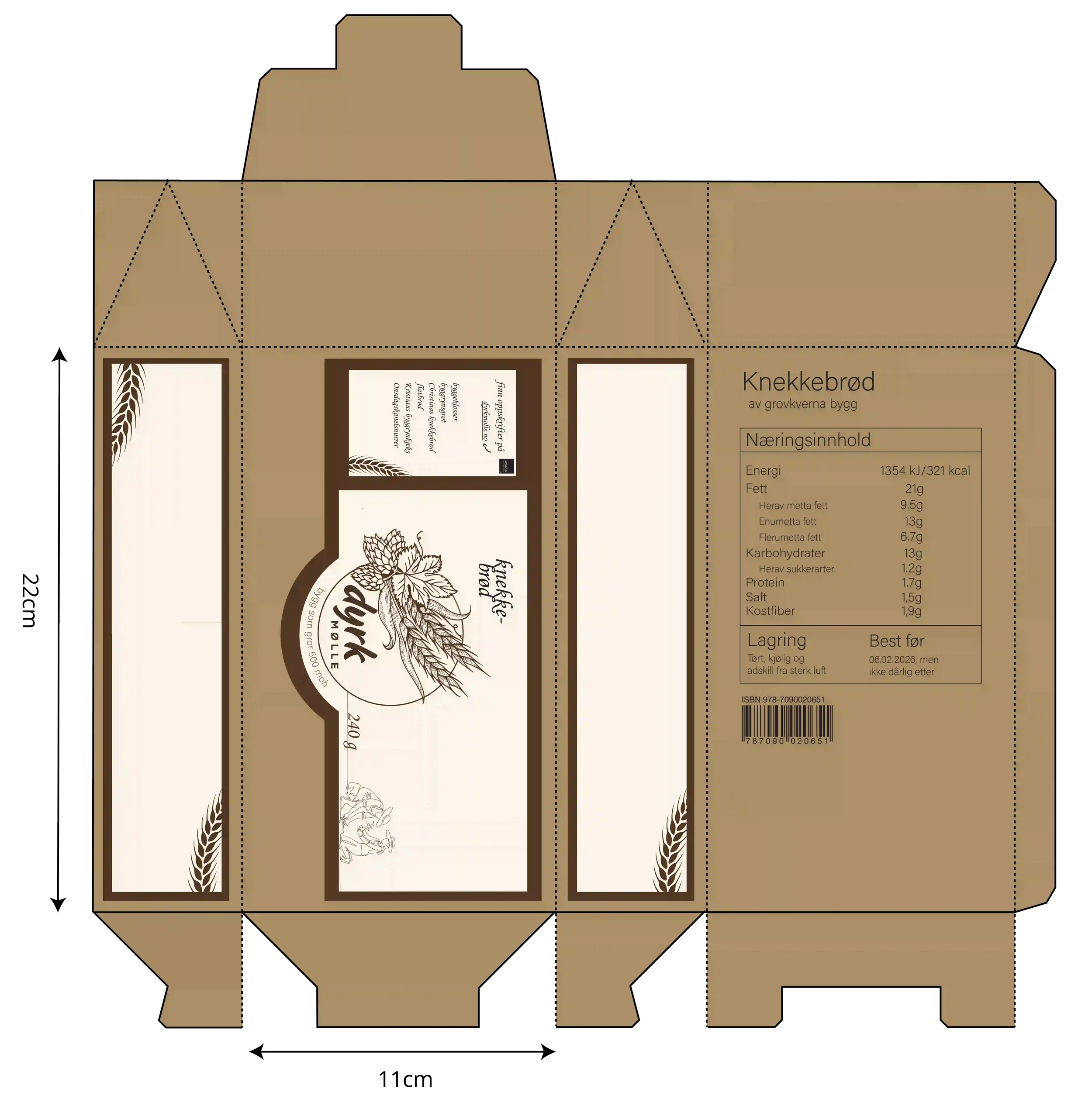 Spesifikasjoner for knekkebrød