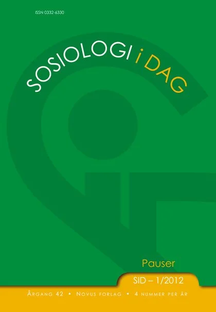 original sosiologi i dag omslag, pauser temautgave