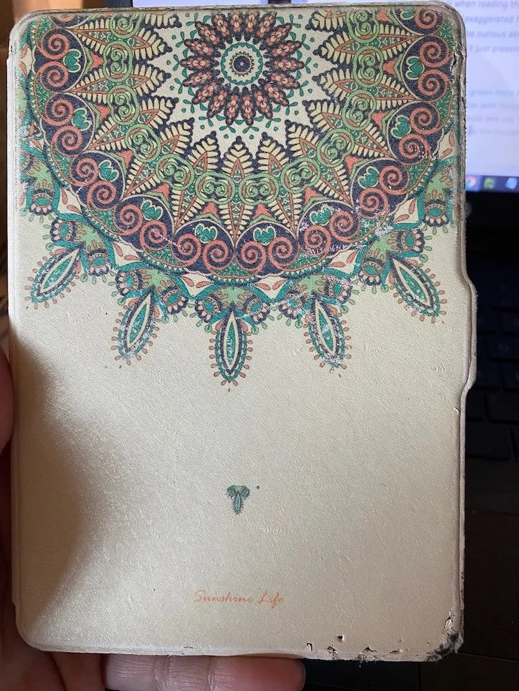 mandala cover on a kindle