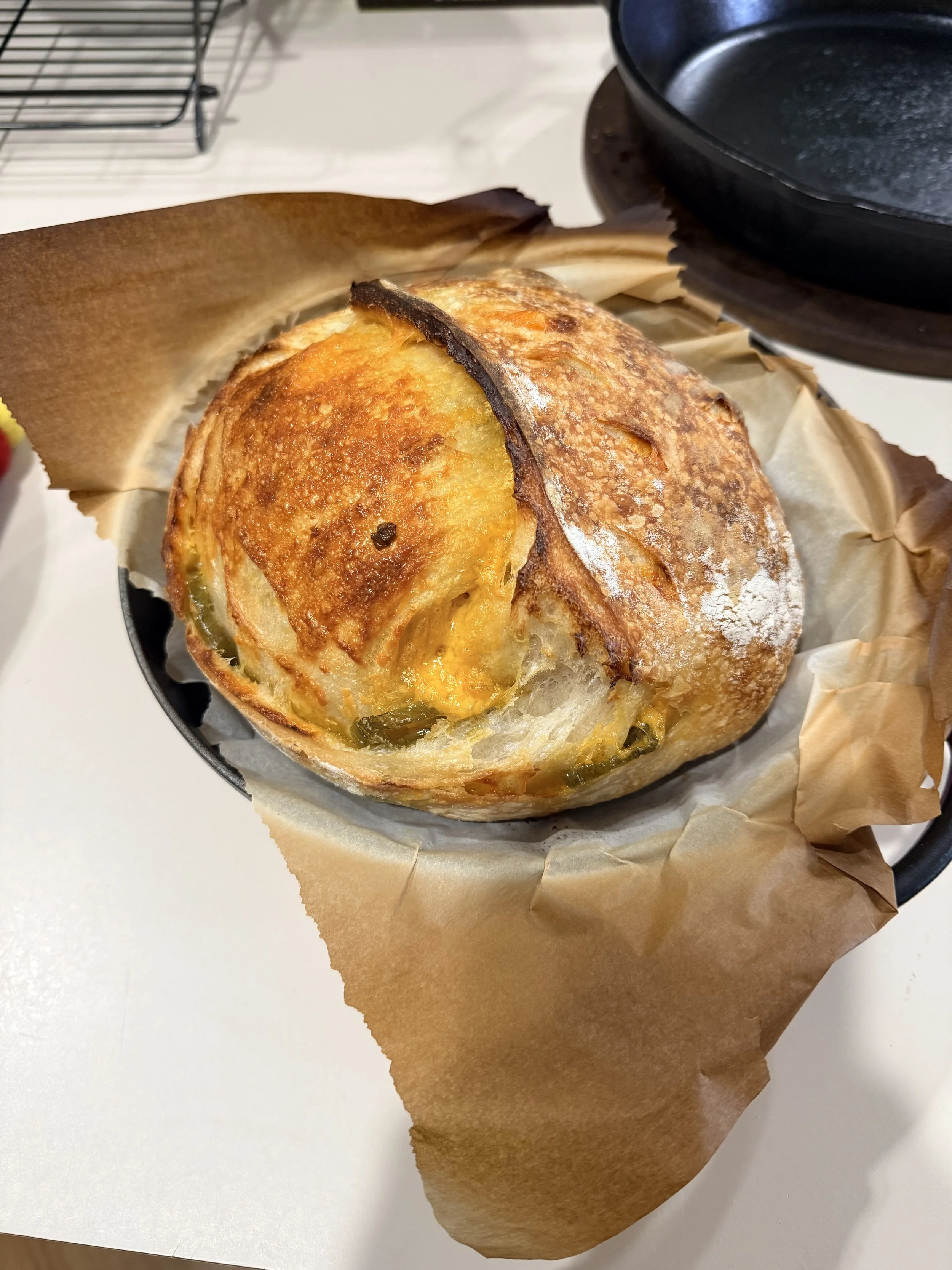 Jalapeño Cheddar Sourdough Loaf