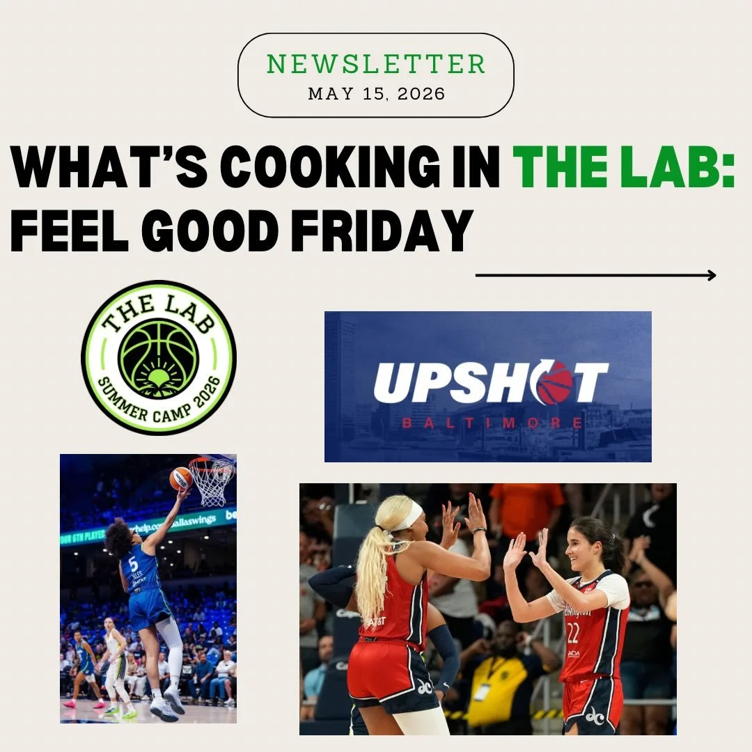💚Happy Friday💚 This week's newsletter highlights our summer camp location drop, a new pro women's basketball team coming to Baltimore, and a WNBA week in review 🏀 🧪

Tap in 🔗 thelab-basketball.com

#TheLab #BeHer #GirlsBasketball #EmpoweringGirl