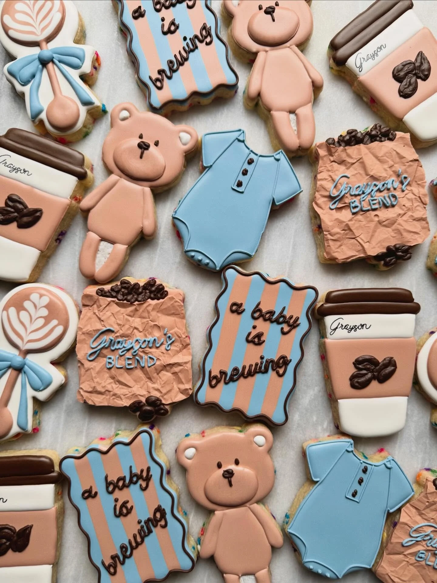 Brewed to perfection 🤎
&bull;
&bull;
&bull;
#IcedByAnna
#CustomSugarCookies
#BabyIsBrewing
#BabyShowerCookies
#RoyalIcingCookies