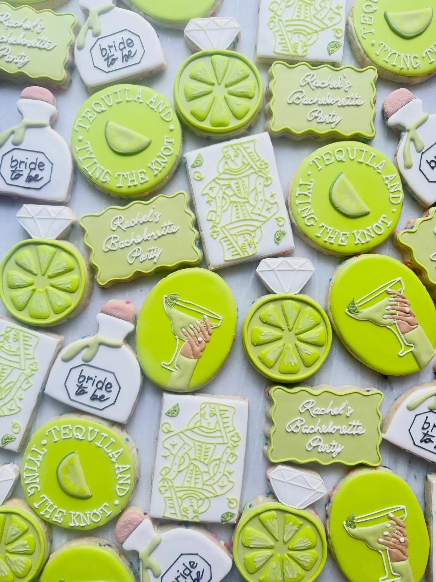 Tequila and tying the knot ✨💍🍋&zwj;🟩
&bull;
&bull;
&bull;
#IcedByAnna
#CustomSugarCookies
#WestHartfordCT
#BacheloretteCookies
#RoyalIcingCookies