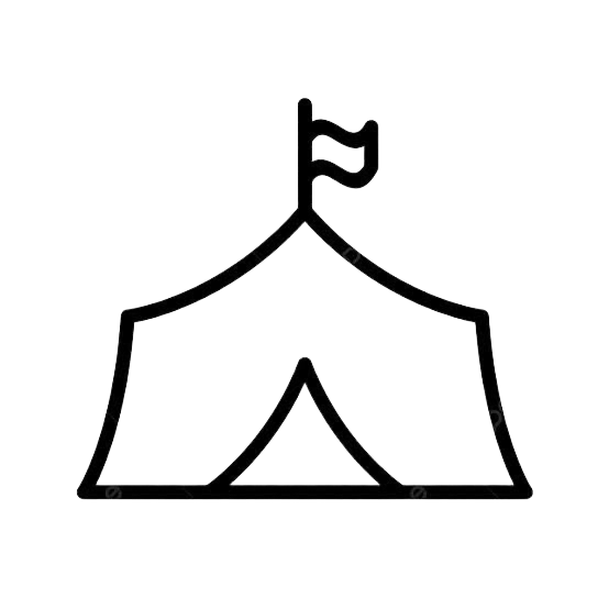 Geometric drawing of an outline square with sections divided by vertical, horizontal, and circle lines.
