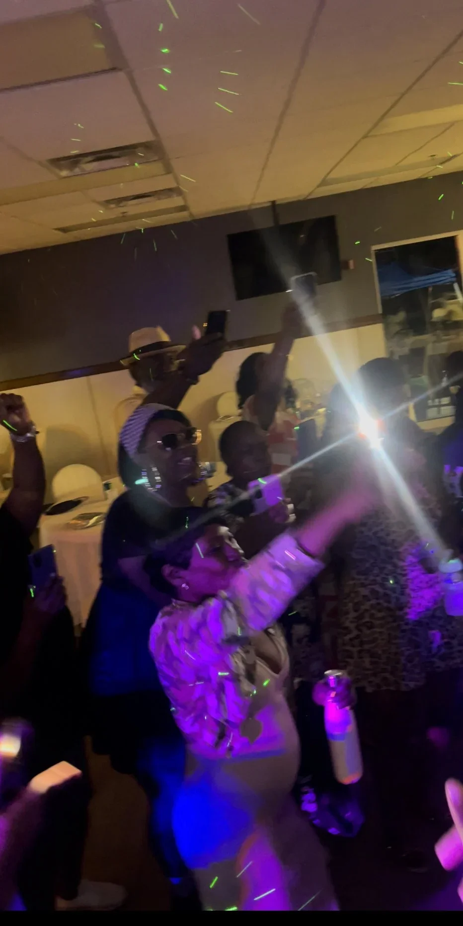 Private celebration dance floor with live DJ music