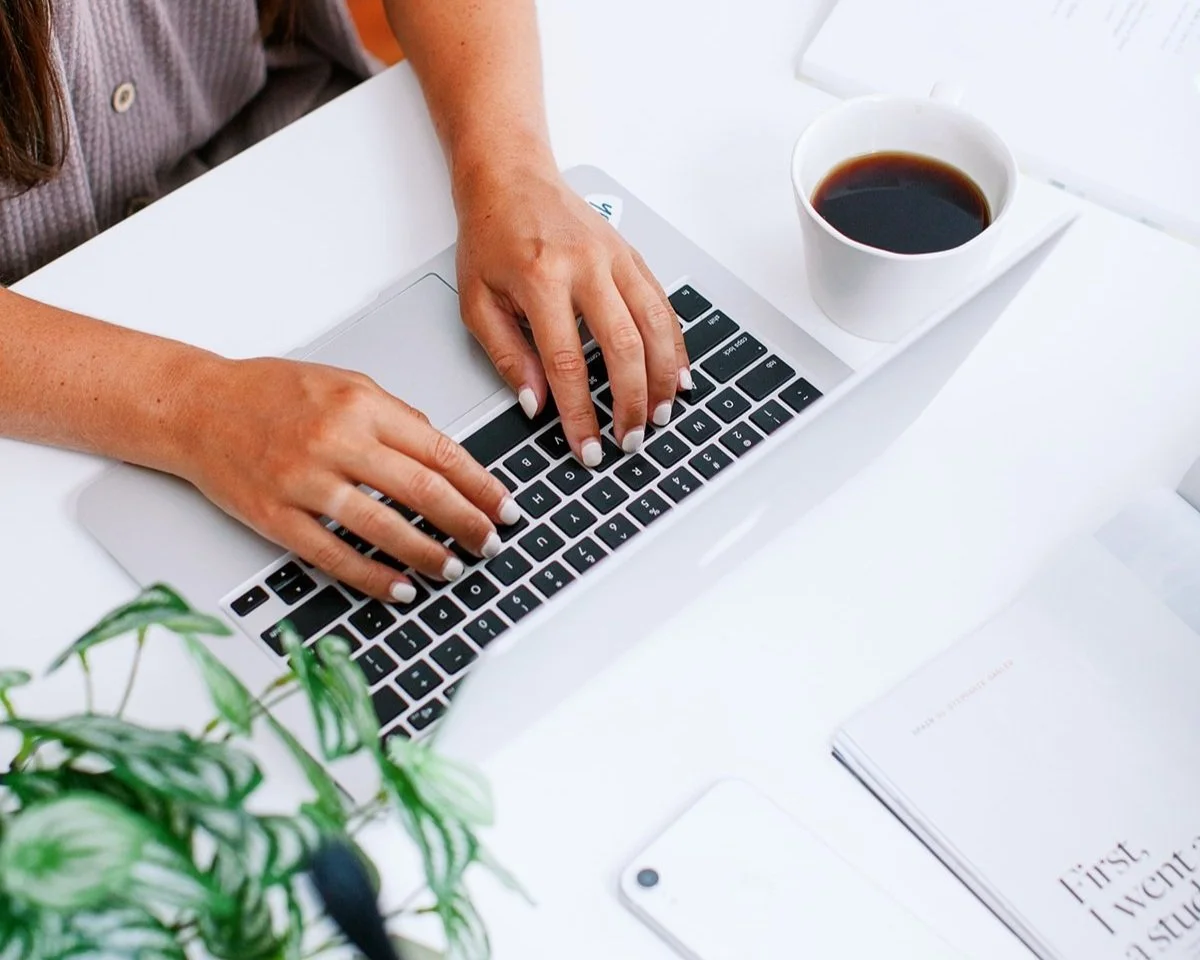 Wedding supplier writing a blog post to attract more wedding clients