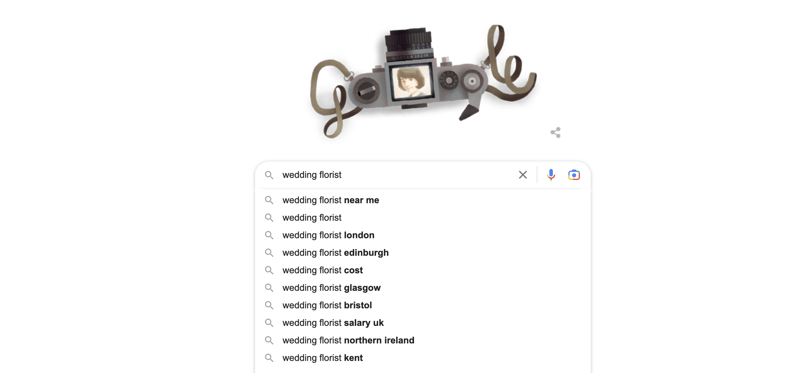 Screenshot of Google autosuggest