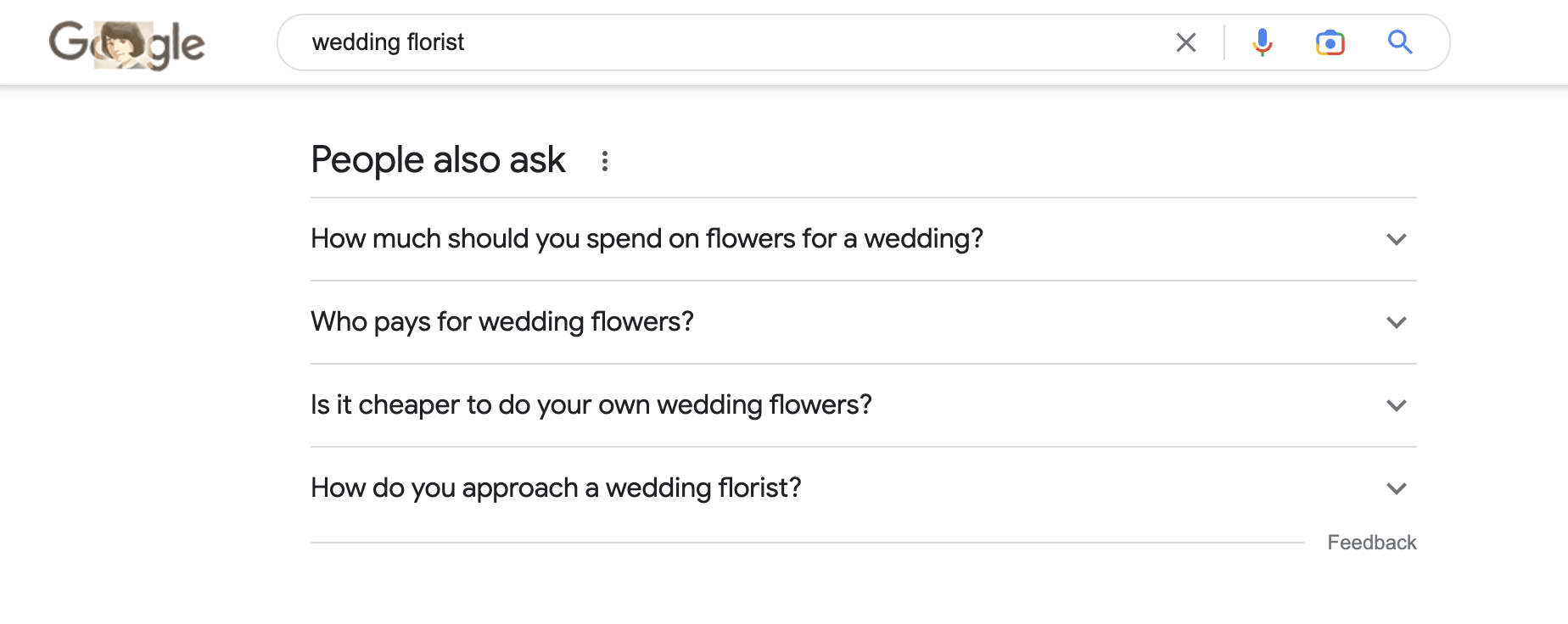 Screenshot of people also ask section on Google search