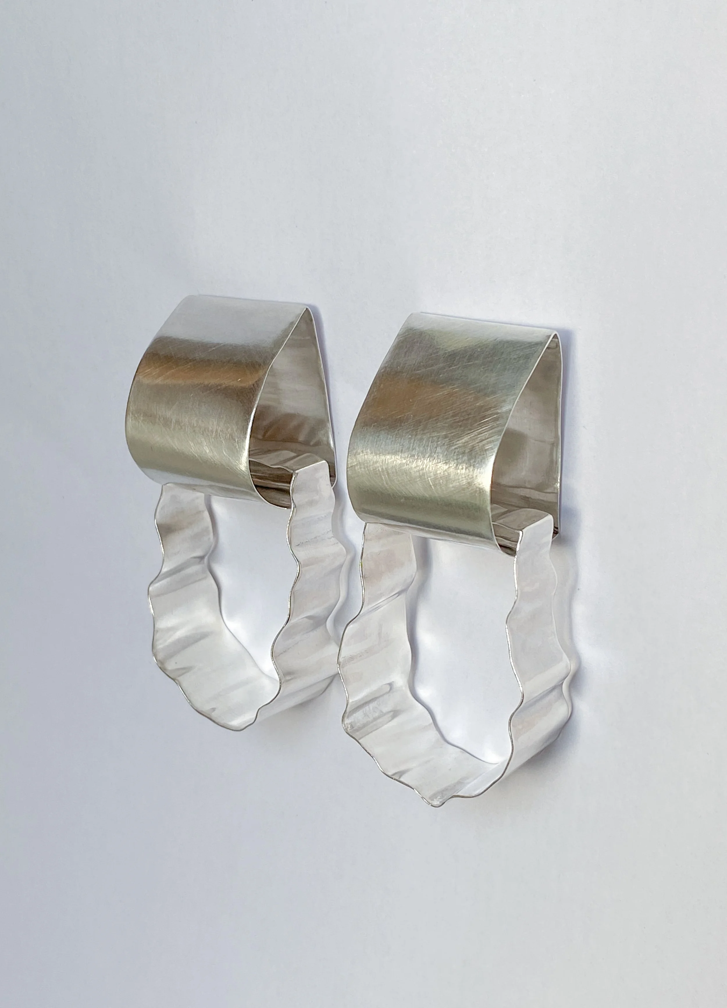 Recycled sterling silver earrings