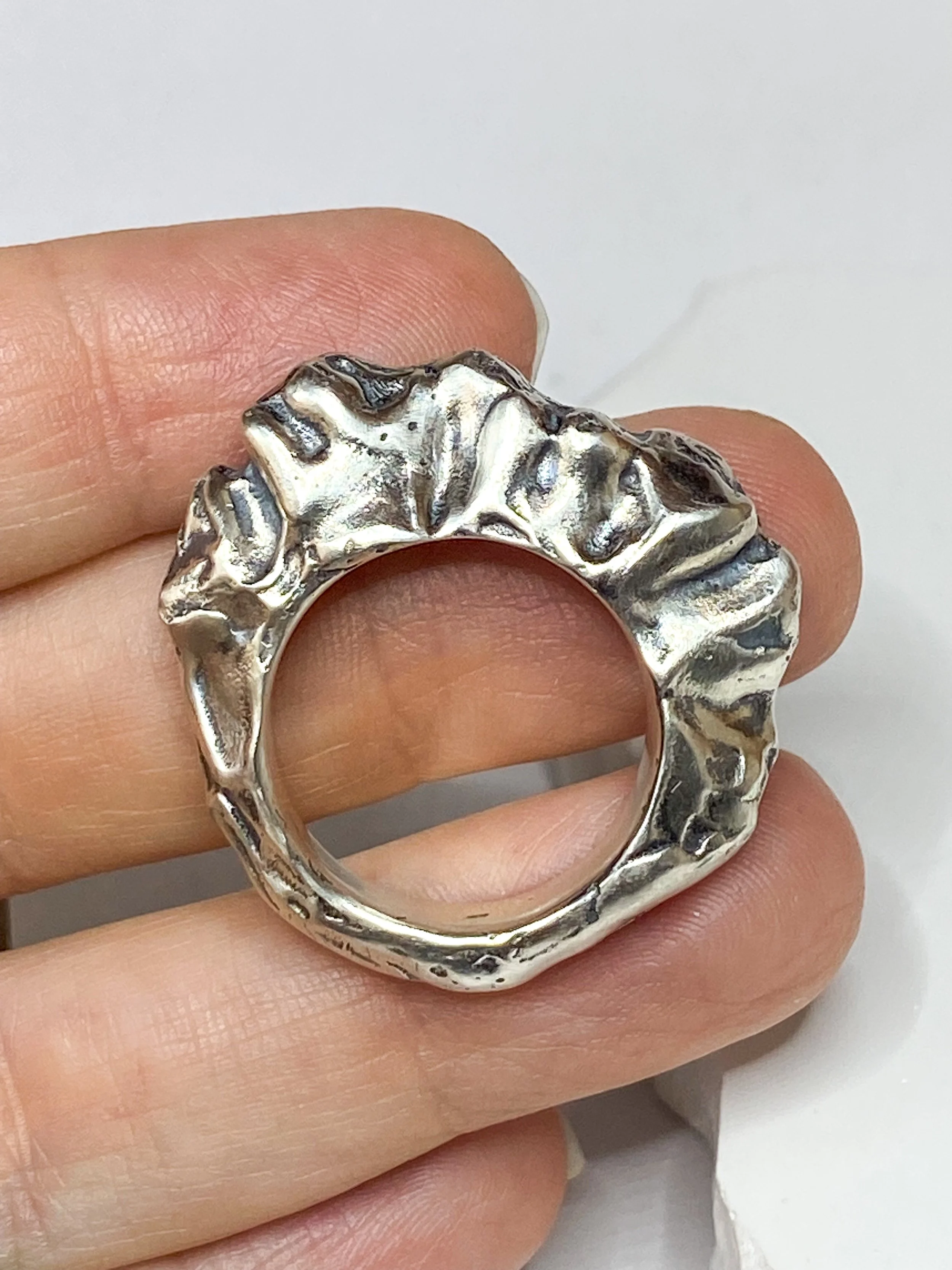 Recycled sterling silver ring