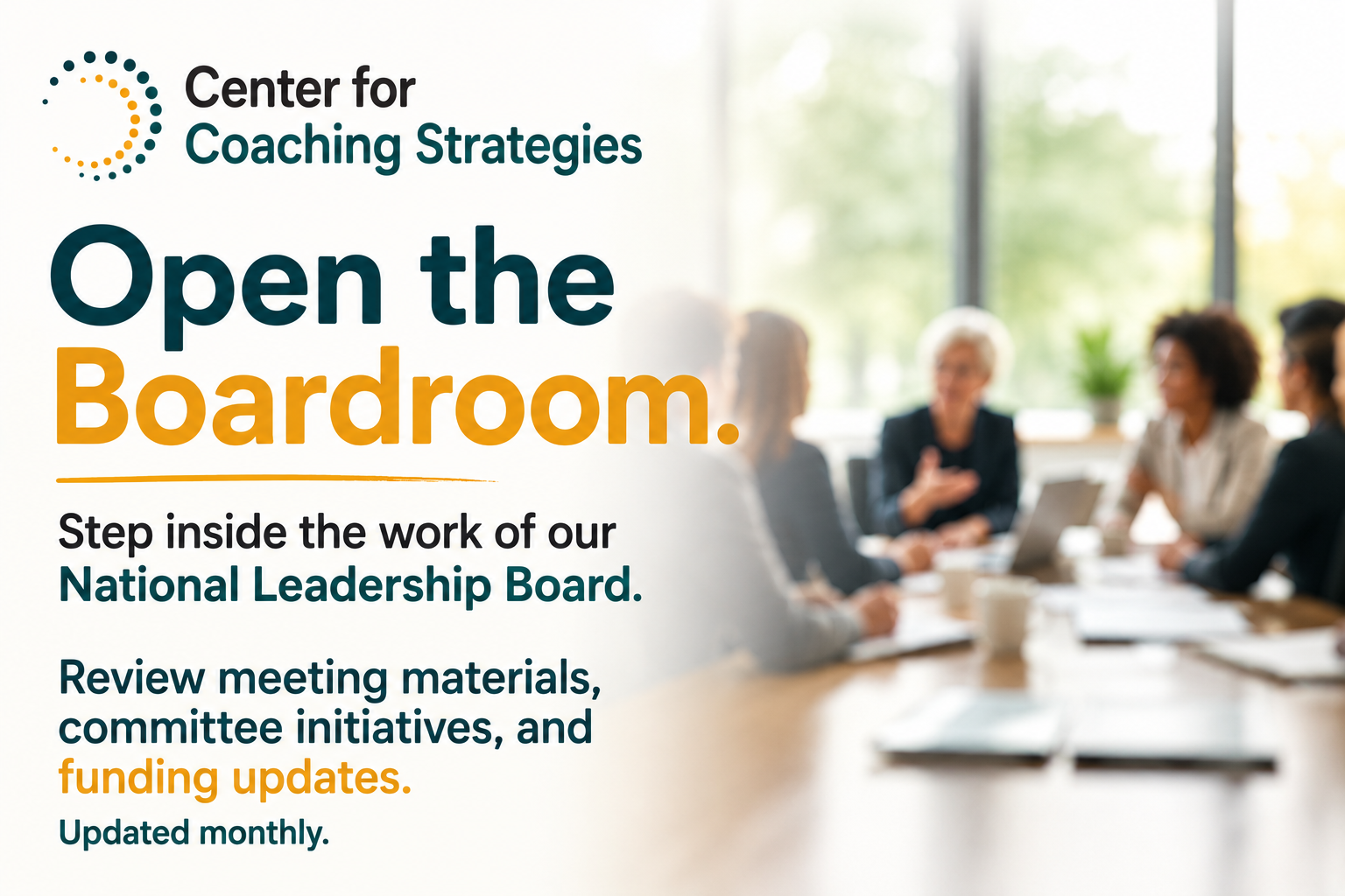 Coaching Strategies Workforce Leadership & Sustainability Initiative