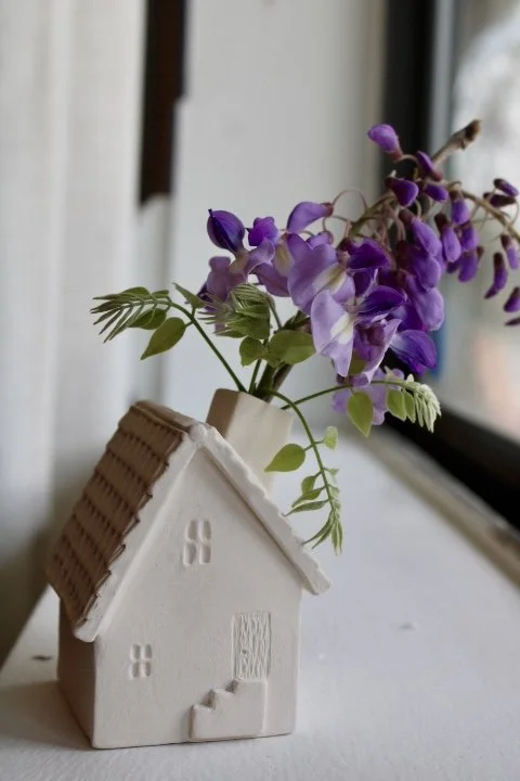 Handbuilding Ceramics: Tiny House Bud Vases